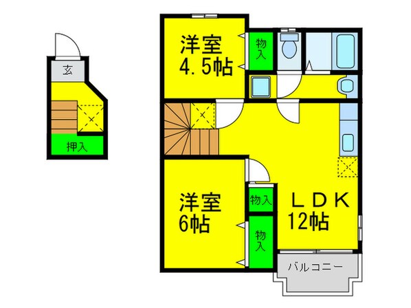 コスモスAの物件間取画像